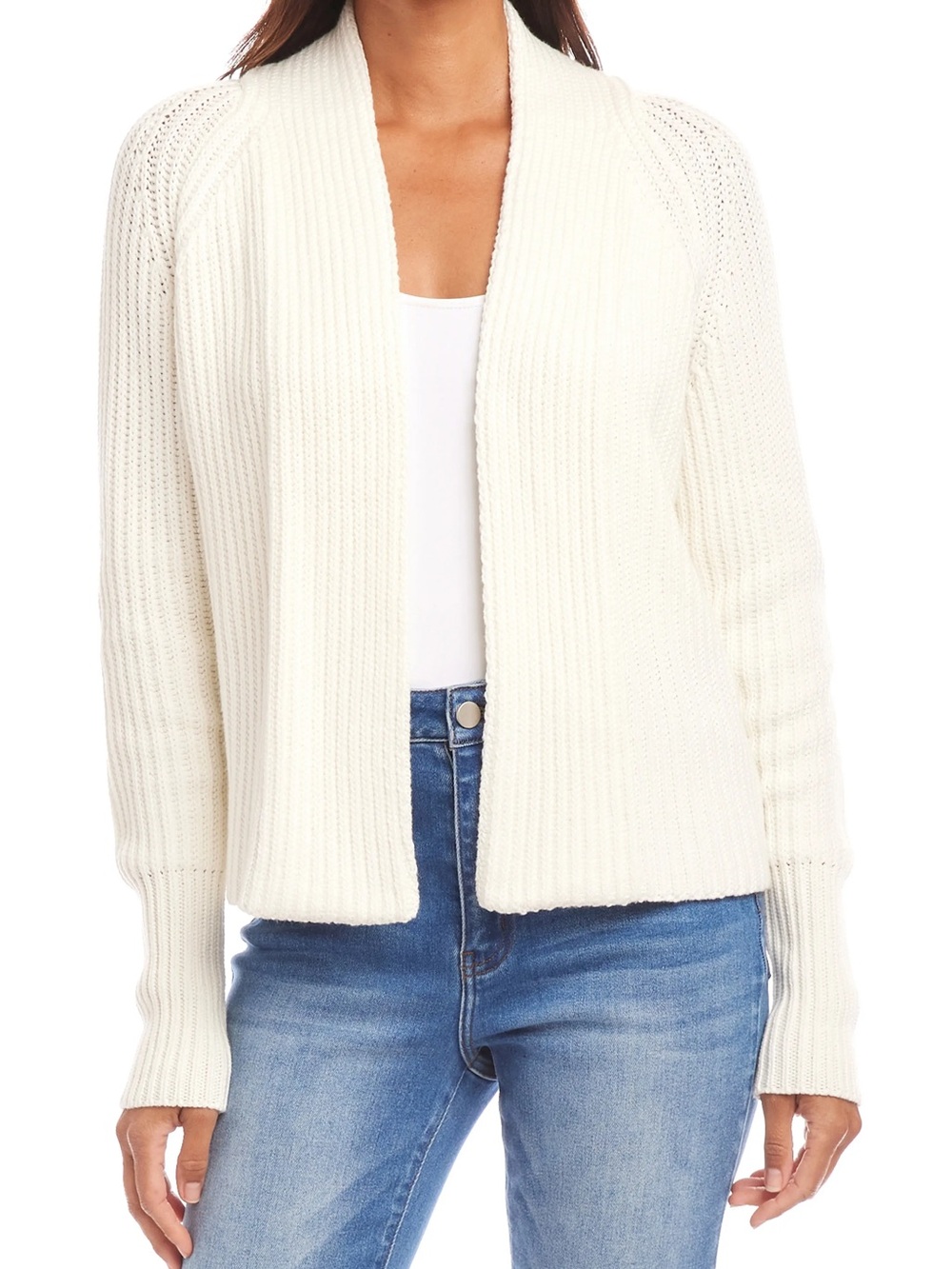 NWT Karen Kane Rib Cropped Cardigan